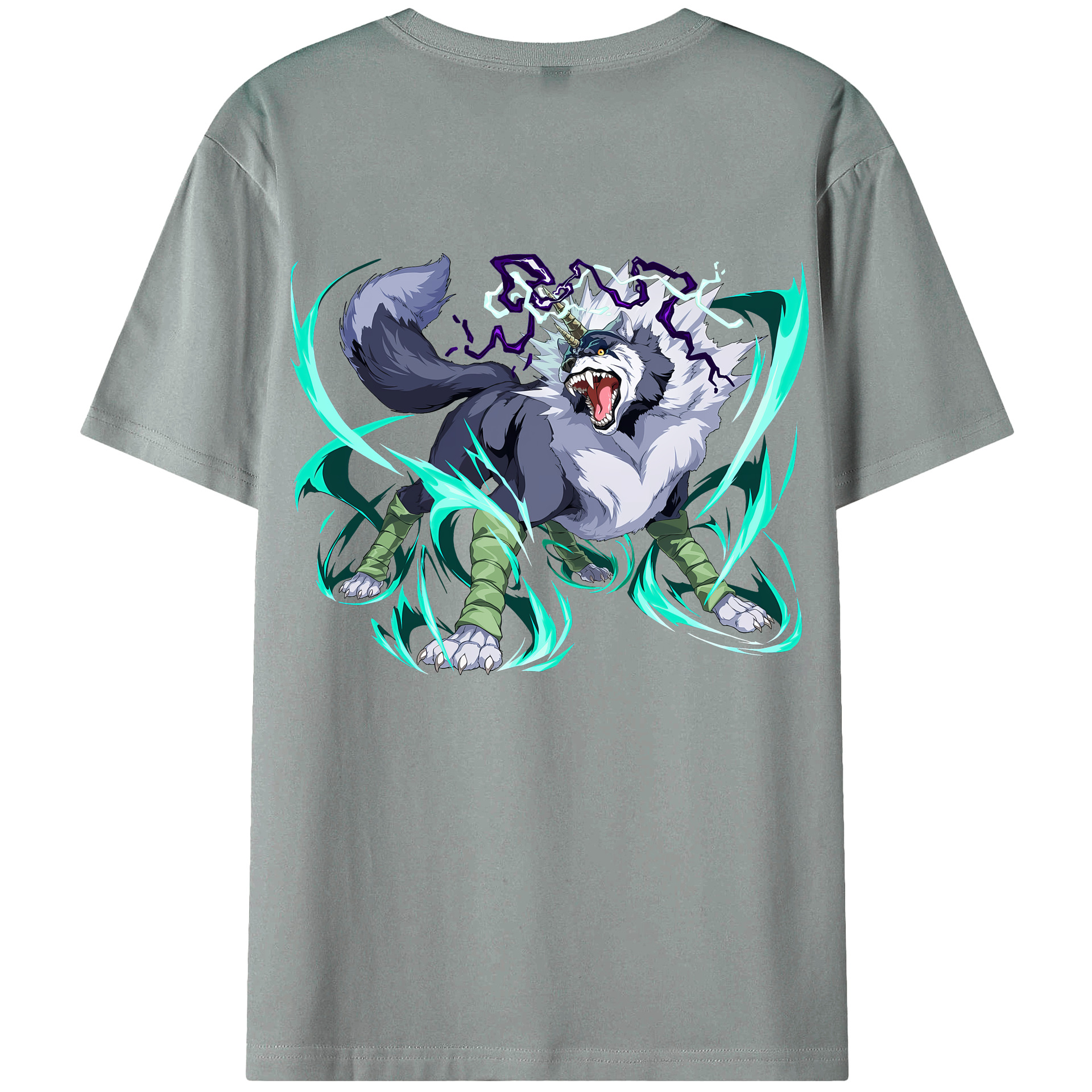 （画像用） 転スラ Regarding Reincarnated to Slime 綿100％ メンズ半袖Tシャツ（バックプリント） 通気性